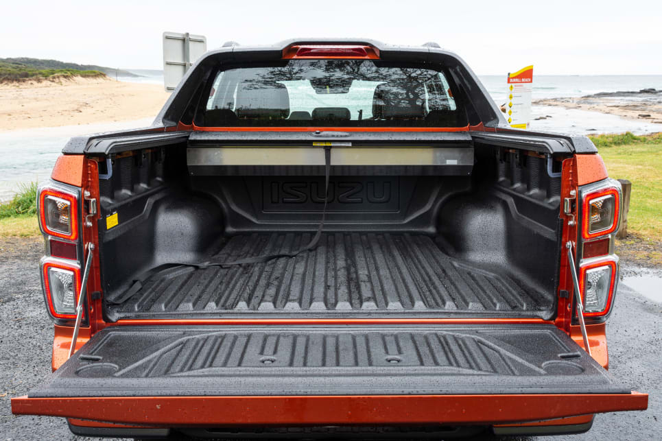 The tub liner in the D-Max lessens the width a little (image credit: Tom White).