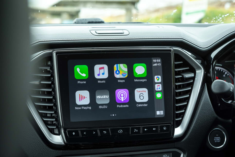 The D-Max has a 9.0-inch infotainment touchscreen (image credit: Tom White).