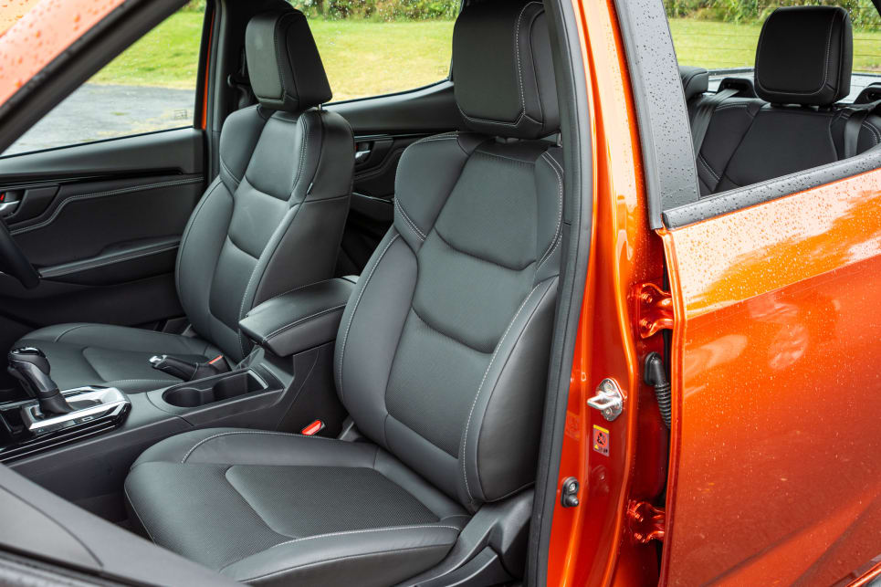 The front seats of the D-Max are not heated (image credit: Tom White).