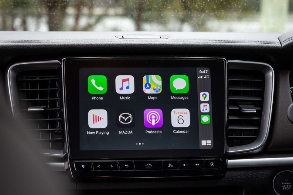 The BT-50 features a 9.0-inch infotainment touchscreen (image credit: Tom White).