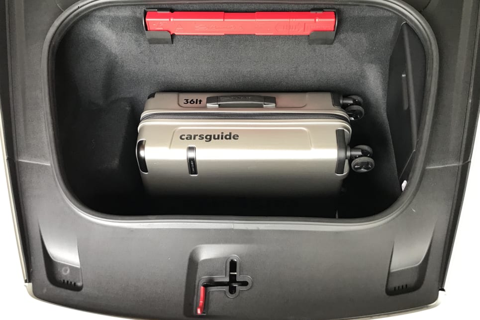 The ‘frunk’ (front trunk/boot) features 128-litres of storage space.