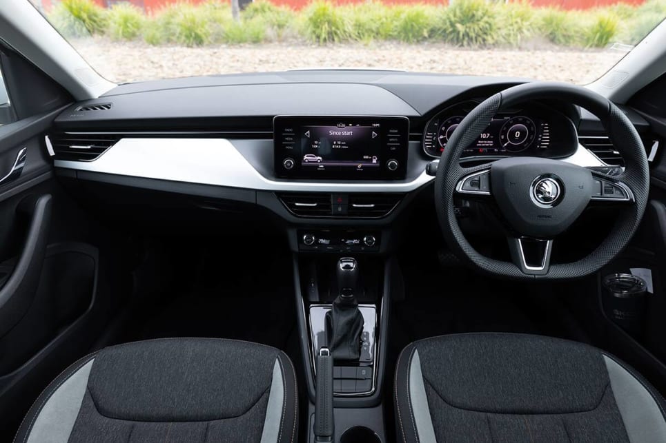 The entry grade 85 TSI features a digital instrument cluster, an 8-inch display with Apple CarPlay and Android Auto and wireless phone charger.