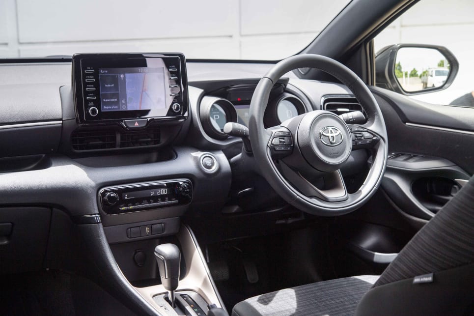 The Yaris has an interesting dash design that looks more practical than it is (image credit: Rob Cameriere).