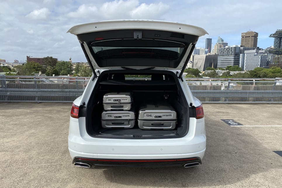 The CarsGuide luggage set easily fits in the back.