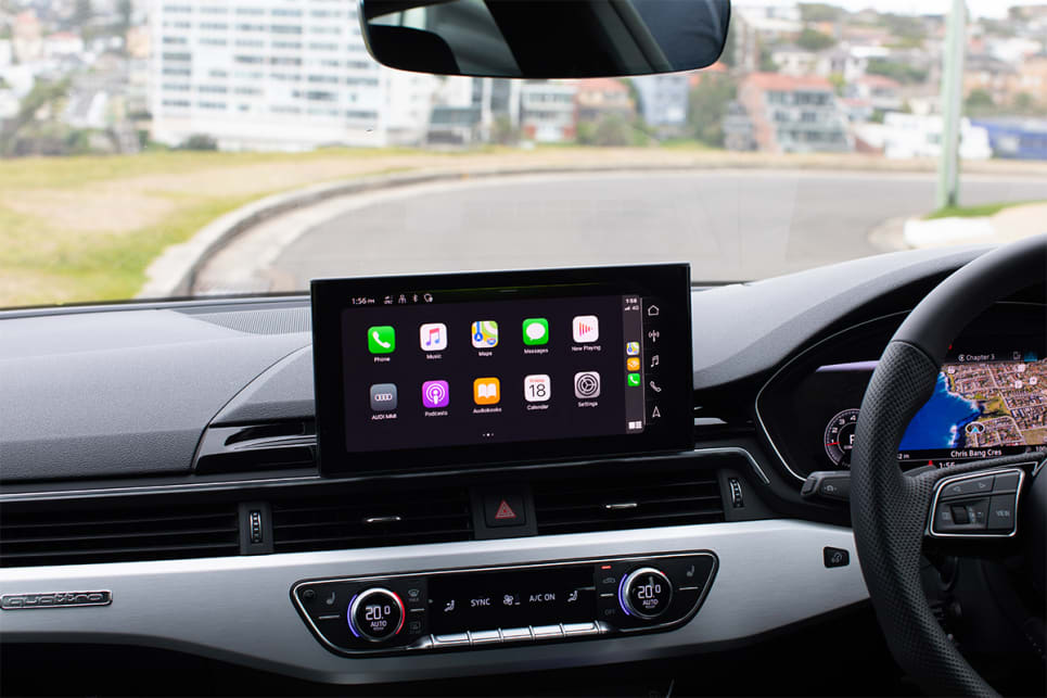 The 10.1-inch screen features Apple CarPlay and Android Auto. (image credit: Dean McCartney)