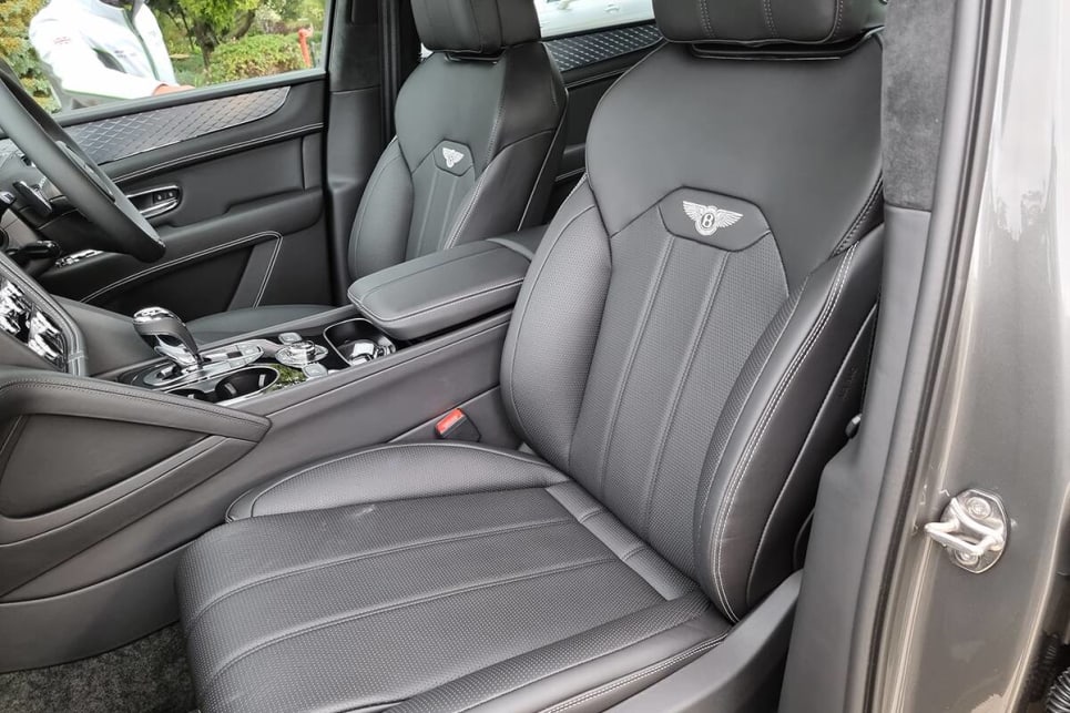 Front passengers have ample room to get comfortable thanks to the supportive, electronically adjustable seats.