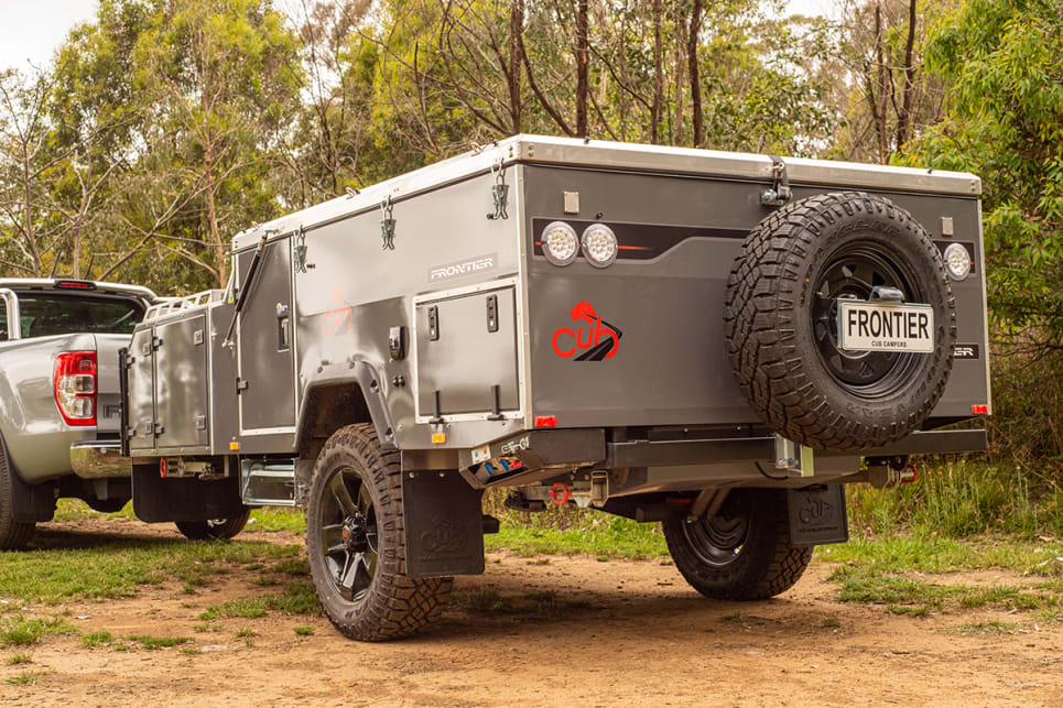 The Frontier is very ready for off-road towing and camping.