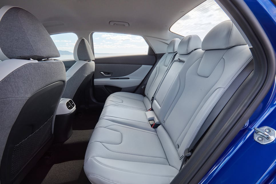 The rear seat will comfortably fit three adults. (Elite variant pictured)