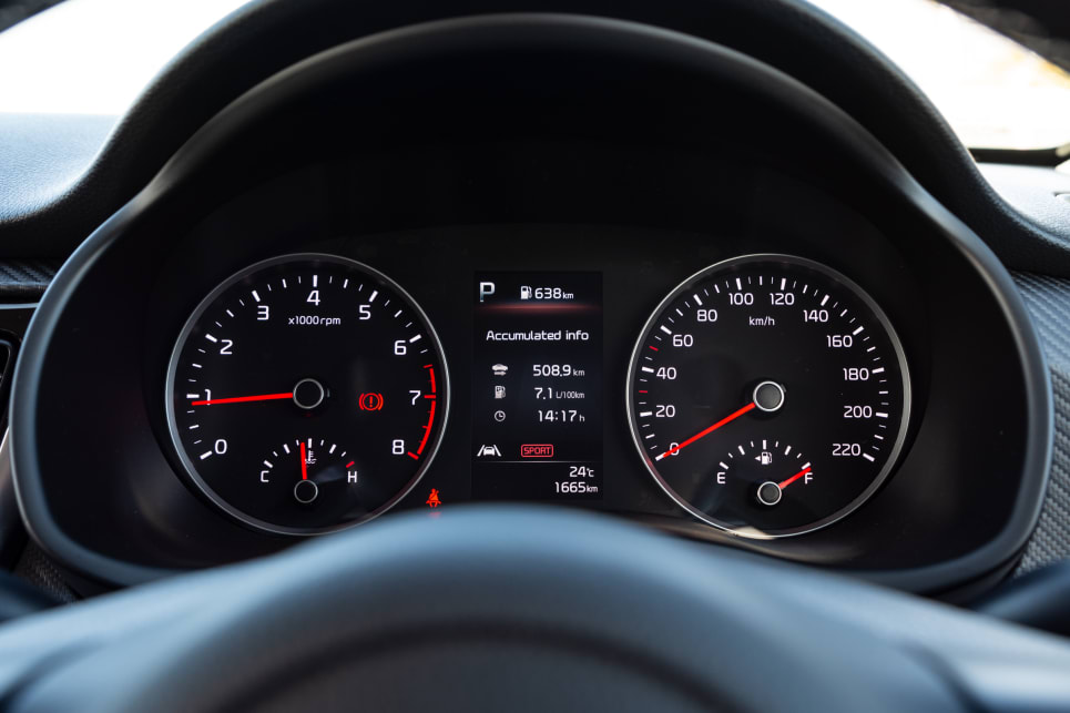 There is a 4.2-inch colour multifunction screen embedded in the instrument cluster.