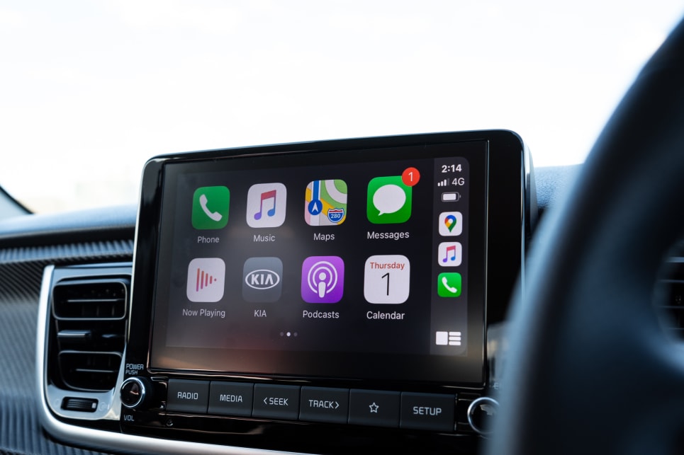 There's an 8.0-inch multimedia touchscreen with Apple CarPlay and Android Auto.