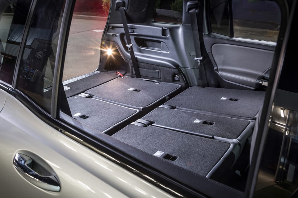 Cargo capacity with all the seats folded flat is 1800L VDA.