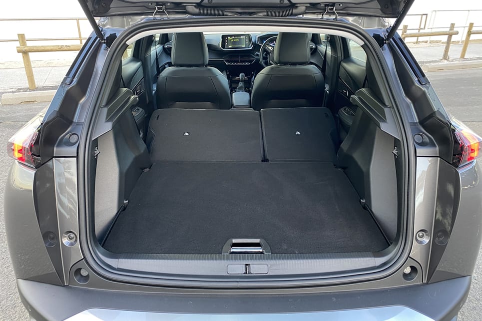Fold the rear seats flat and cargo capacity grows to 1467 litres.