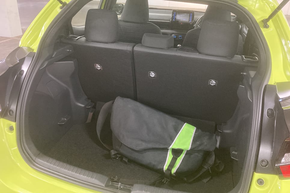 Boot space is rated at 270L (VDA) with the rear seats up.