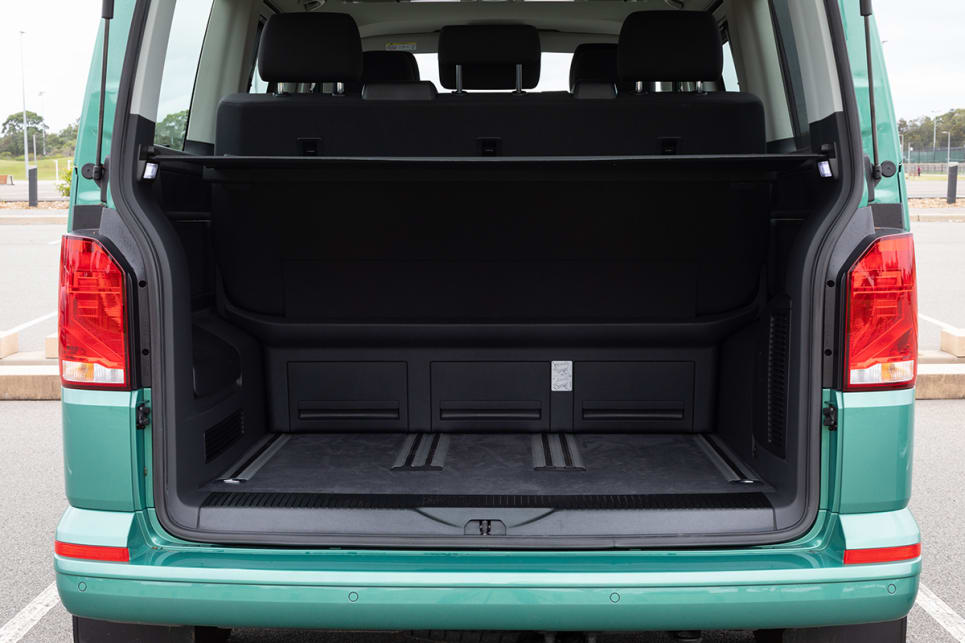 The boot space is customisable, so it can be smaller when the third row is pushed all the way to the back.