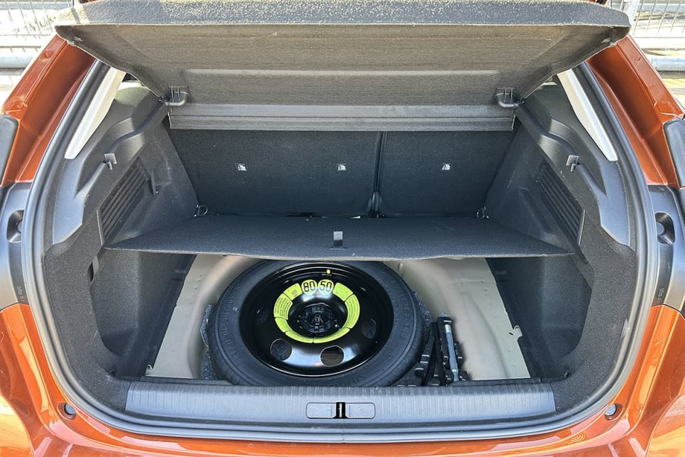The C4 has a space-saver spare wheel underfloor. (Image: Justin Hilliard)
