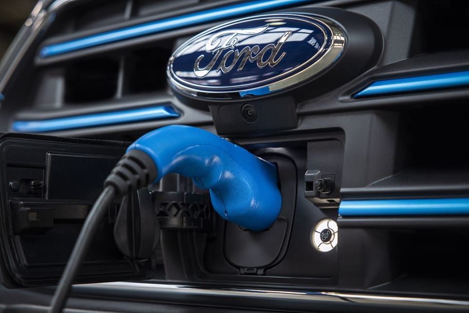 Ford claims that with a 115kW DC fast-charger the E-Transit battery can go from 15 per cent charge to 80 per cent in just 34 minutes.