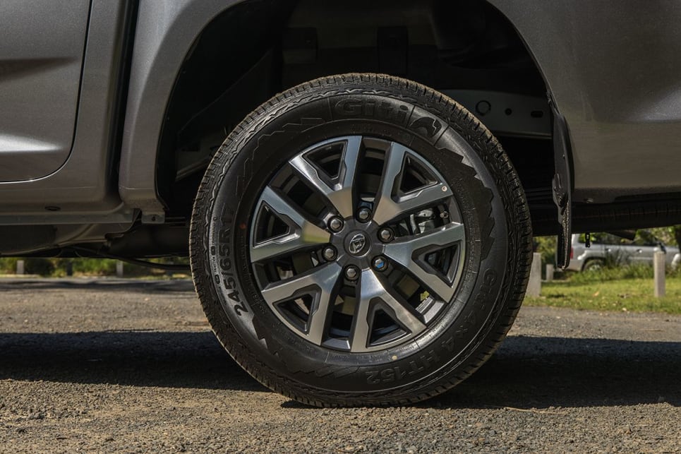 17-inch alloys and a full-sized spare tyre come standard. (Image: Glen Sullivan)