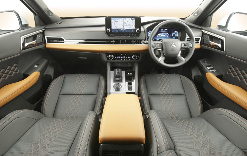 Inside there’s the two-tone leather upholstery and massaging front seats. (Exceed Tourer variant pictured)