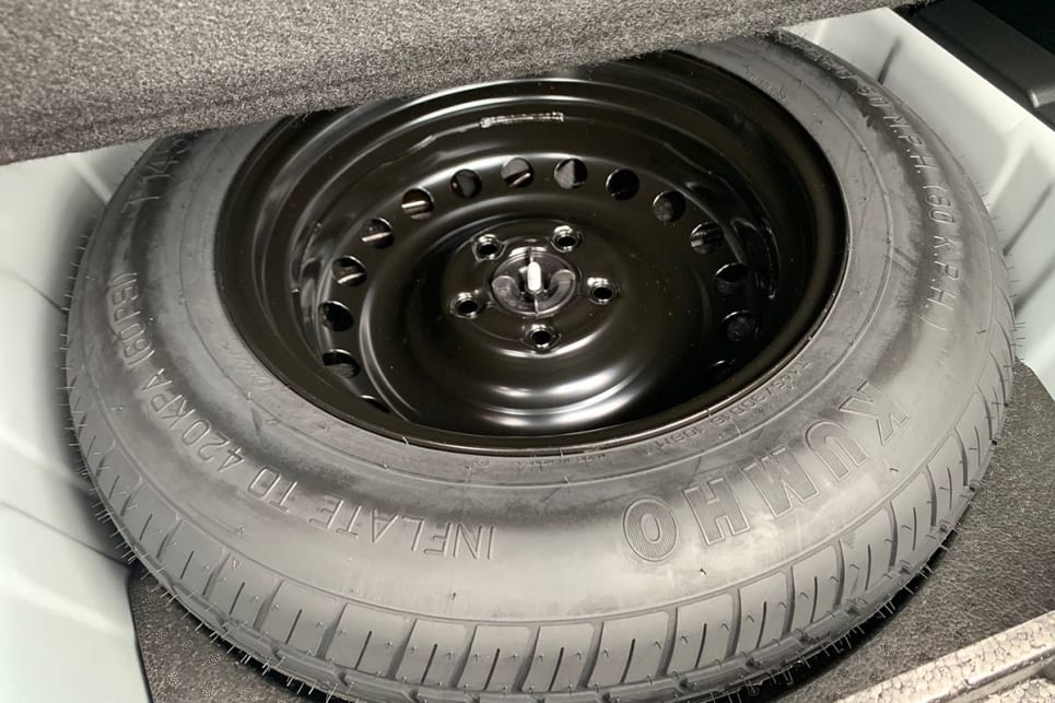 Underneath the boot floor is a space-saver spare. (image credit: Matt Campbell)