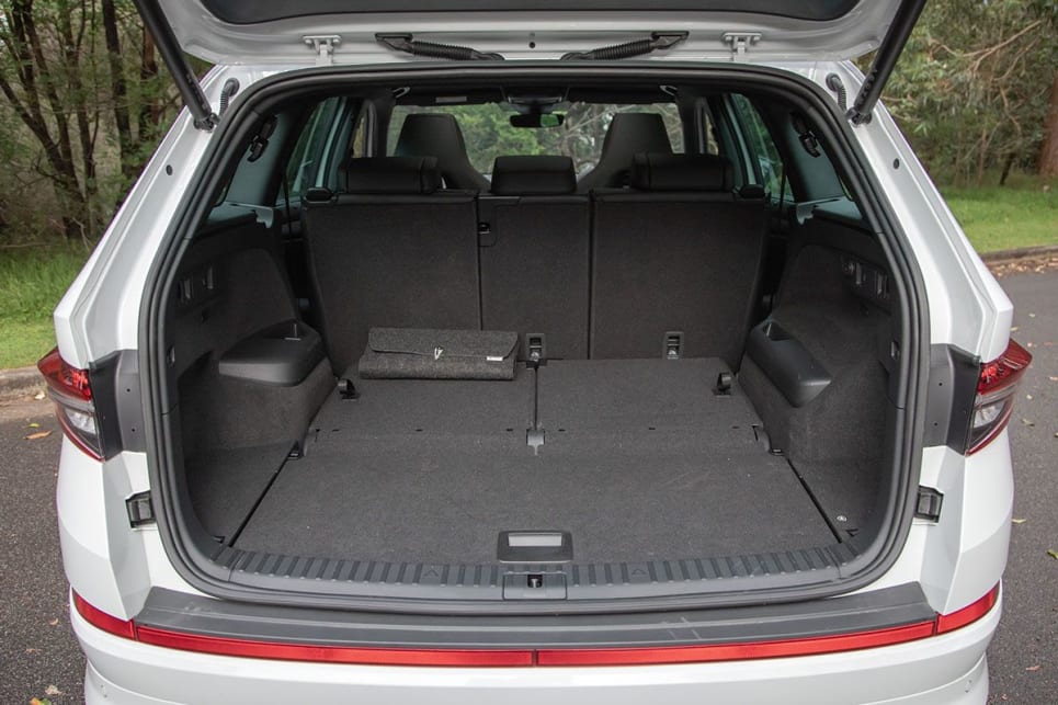 If you fold the third row down, leaving five seats up, you have 630 litres. (image: Sam Rawlings)