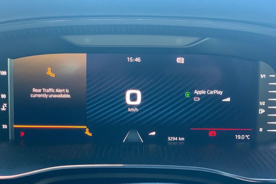 The parking sensors were also playing up. (image credit: Matt Campbell)