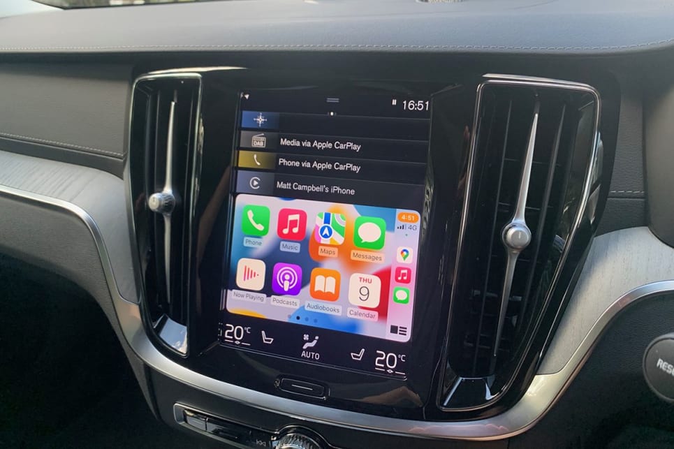 There is a 9.0-inch touchscreen media system with Apple CarPlay and Android Auto.