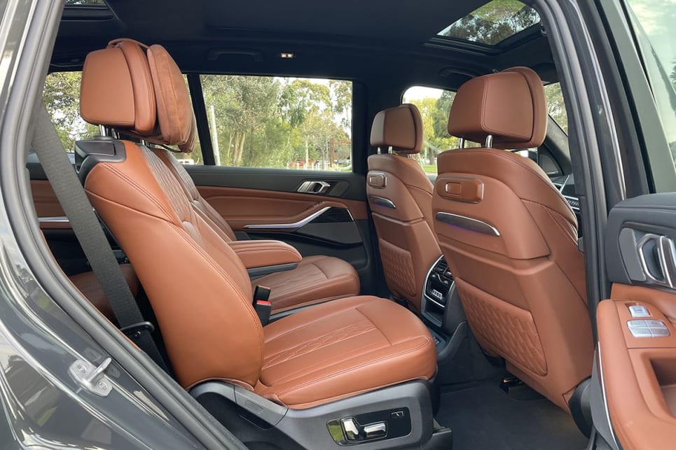The X7 xDrive40d usually comes standard with seven seats, but drops down to six seats with the captain's chair option. (Image: Tim Nicholson)