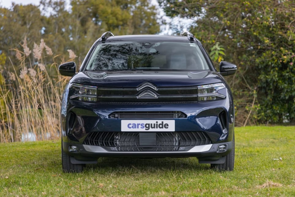 Upfront of the C5 Aircross features a redesigned grille that highlights the double chevron badge. (Image: Glen Sullivan)