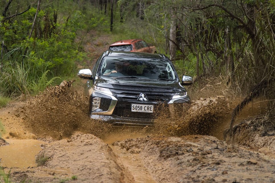 The Pajero Sport has selectable off-road modes, including Gravel, Sand, Mud/Snow and Rock. (Image: Jarryd Sullivan)