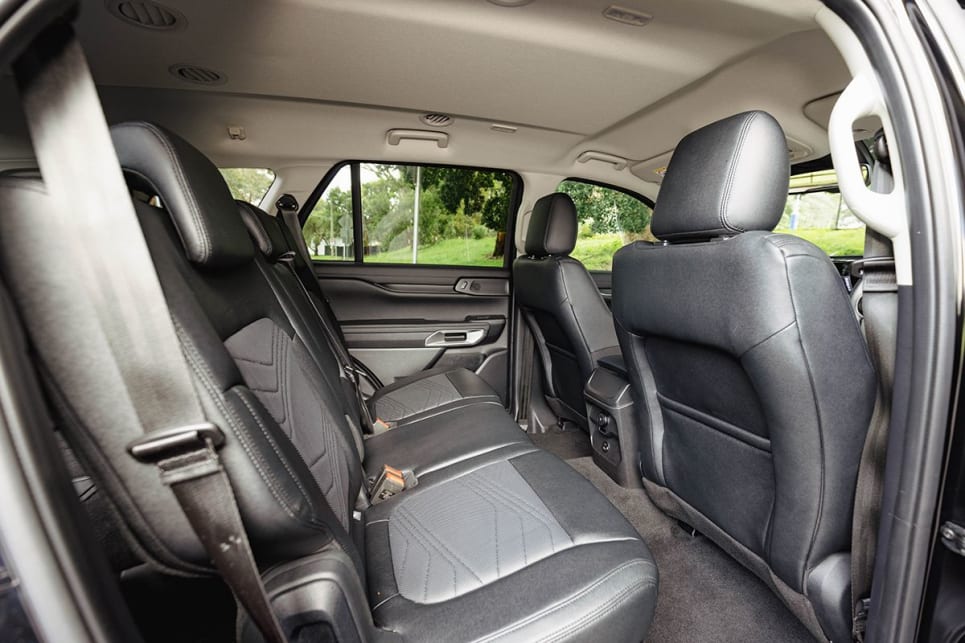 In the second row, you'll find two cupholders that pop out from the centre arm rest and a bottle holder in each door. (Image: Dean McCartney)