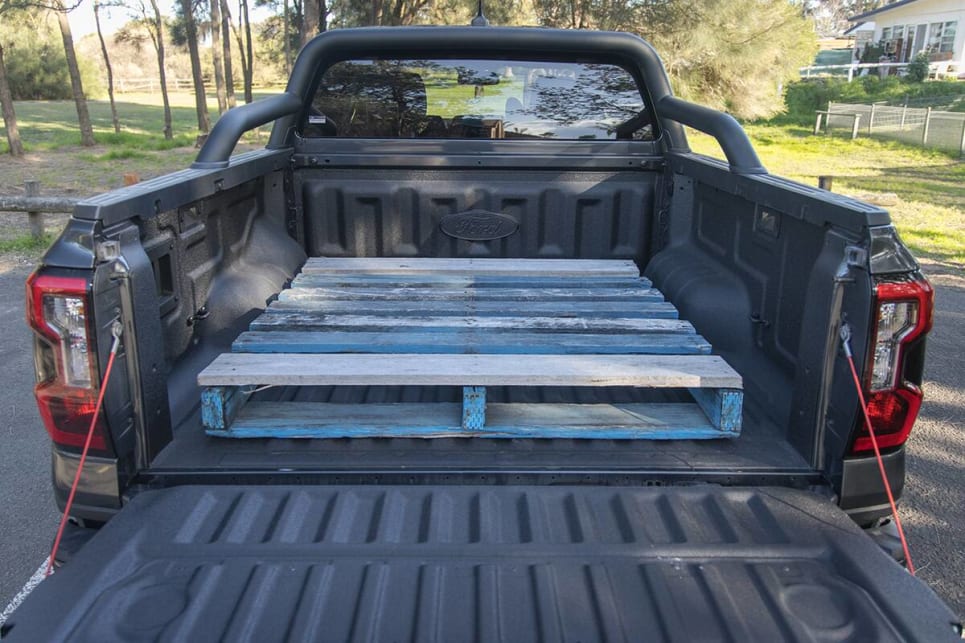 The rear tray has been designed to fit a forklift pallet – so it’s definitely large enough to fit your gear. (mage: Glen Sullivan)