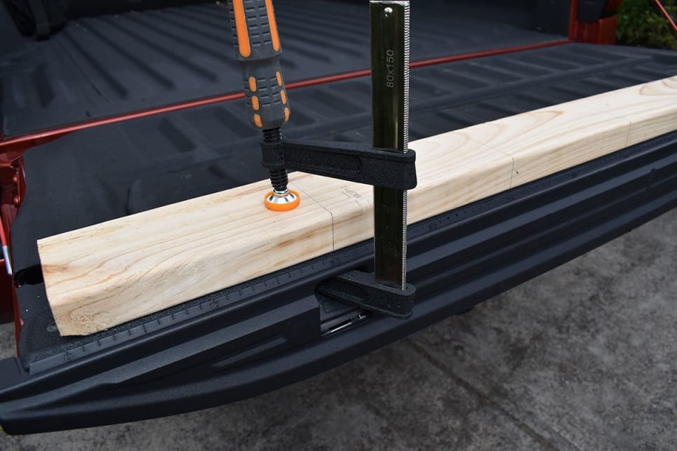 The Ranger features a 1.3-metre ruler, which is integrated in the top edge of the tailgate. (Image: Mark Oastler)