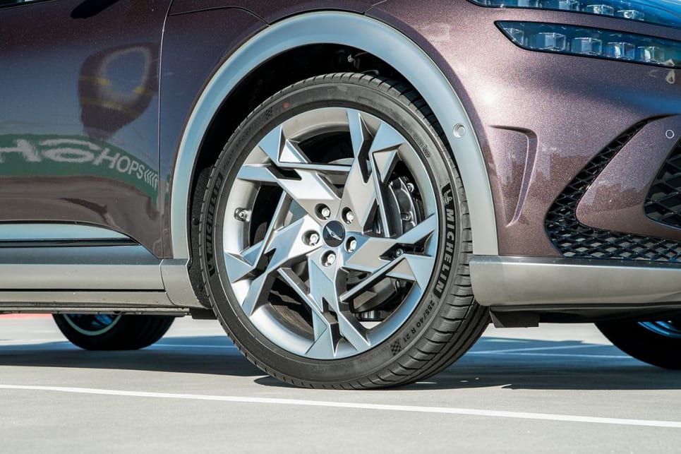 The GV60 wears 21-inch alloy wheels. (Image: Tom White)