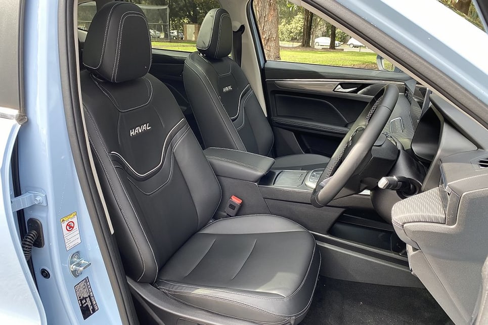 While the seats aren’t real leather, and neither is the dashboard, nor the door trims, and there is a lot of plastic used, the build quality appears to be excellent. (image: Richard Berry)