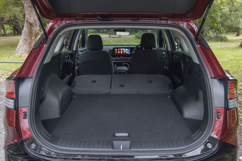 When the back seat is folded, boot capacity increases to 1829L (VDA). (Image: Glen Sullivan)