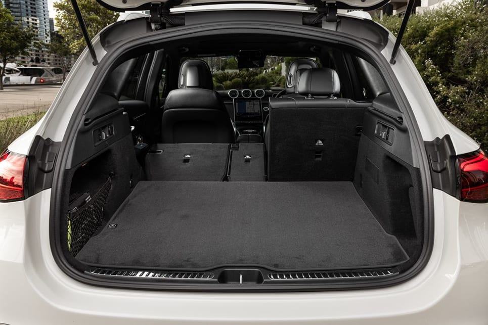 The GLC300's rear seats can be folded in a 40:20:40 fashion.