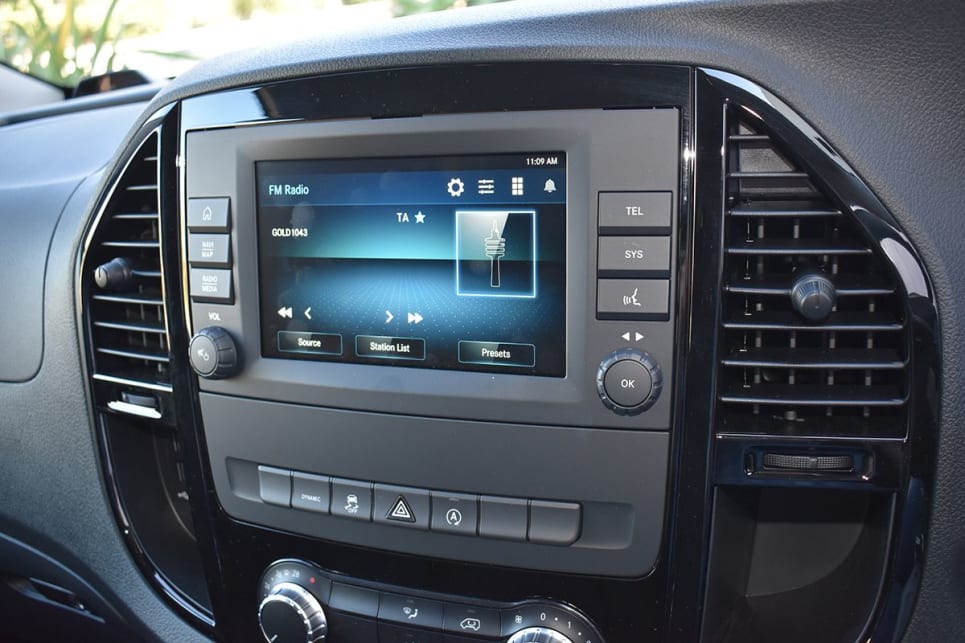 The Vito features a 7.0-inch touchscreen as well as digital radio. (Image: Mark Oastler)