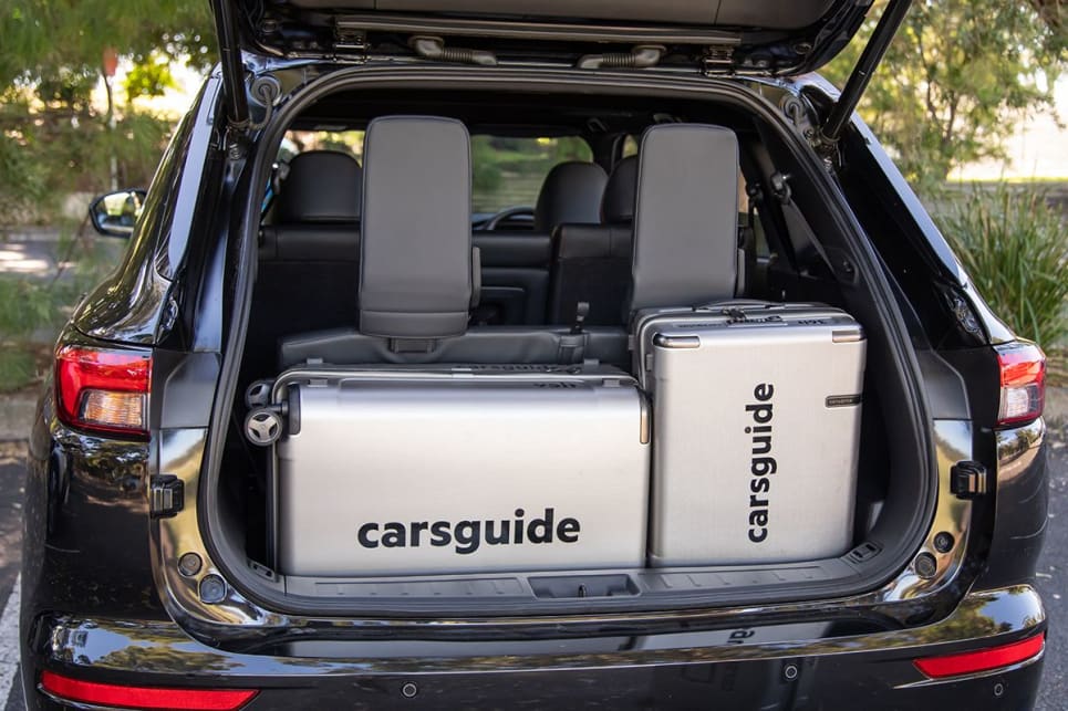 With the third row stowed, the Outlander has 191L of boot capacity. (Image: Sam Rawlings)