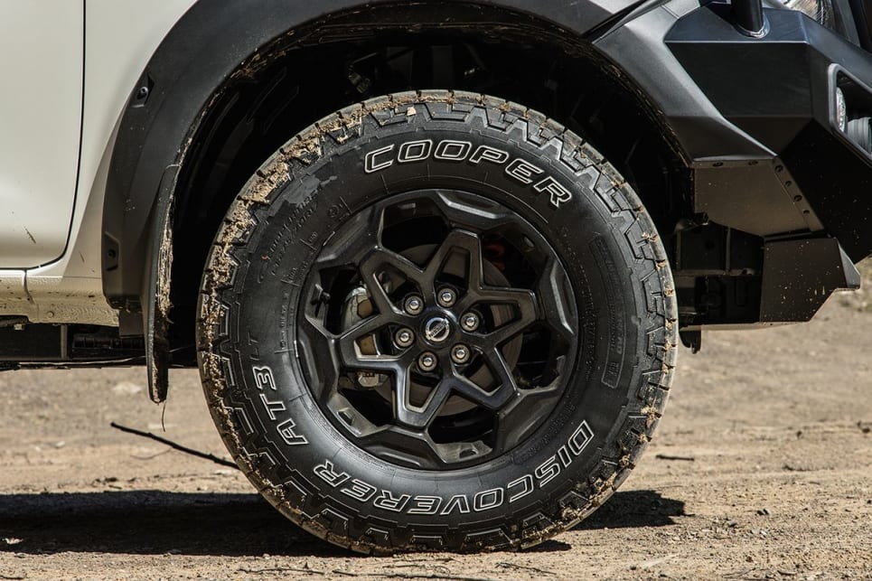 The Navara has Warrior wheels and all-terrain tyres. (Image: Glen Sullivan)