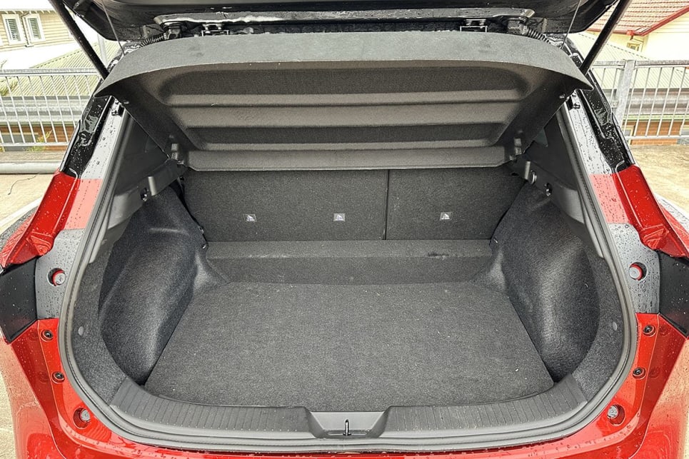 The Qashqai offers 429L of cargo space with the 60/40 split-fold rear bench in use. (Image: Justin Hilliard)