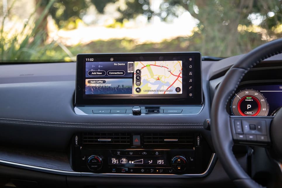 Built-in sat nav is featured in all three of our test vehicles. (Image: Sam Rawlings)