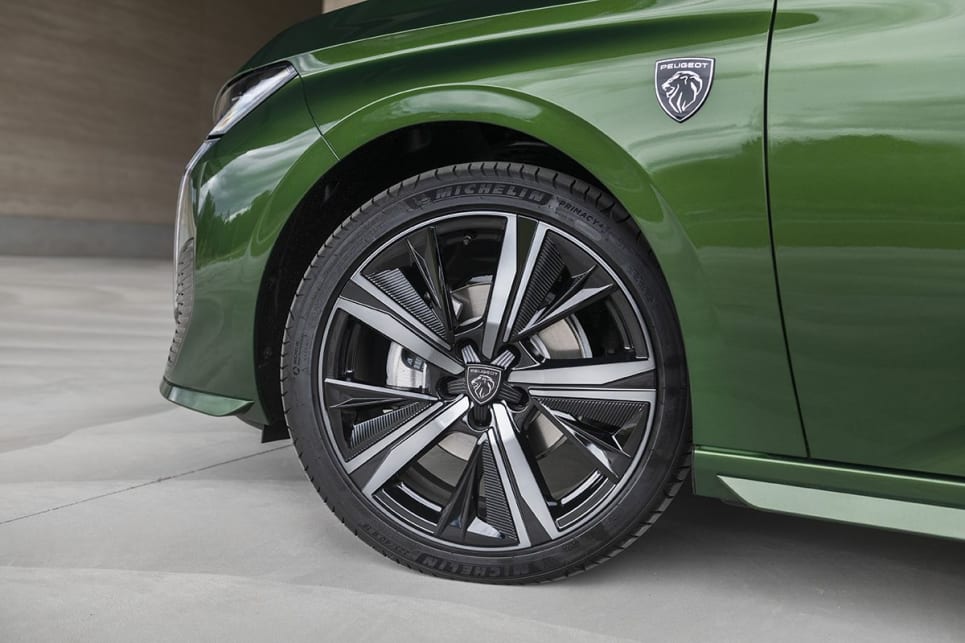 The 308 rides on 18-inch alloy wheels. (GT Premium variant pictured)