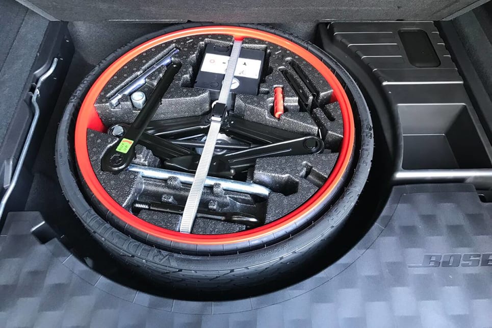 A 20-inch collapsible spare wheel sits under the boot floor. (image: James Cleary)
