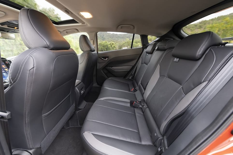 The 2.0S builds on the 2.0R with leather-accented seat trim and an electric sunroof.