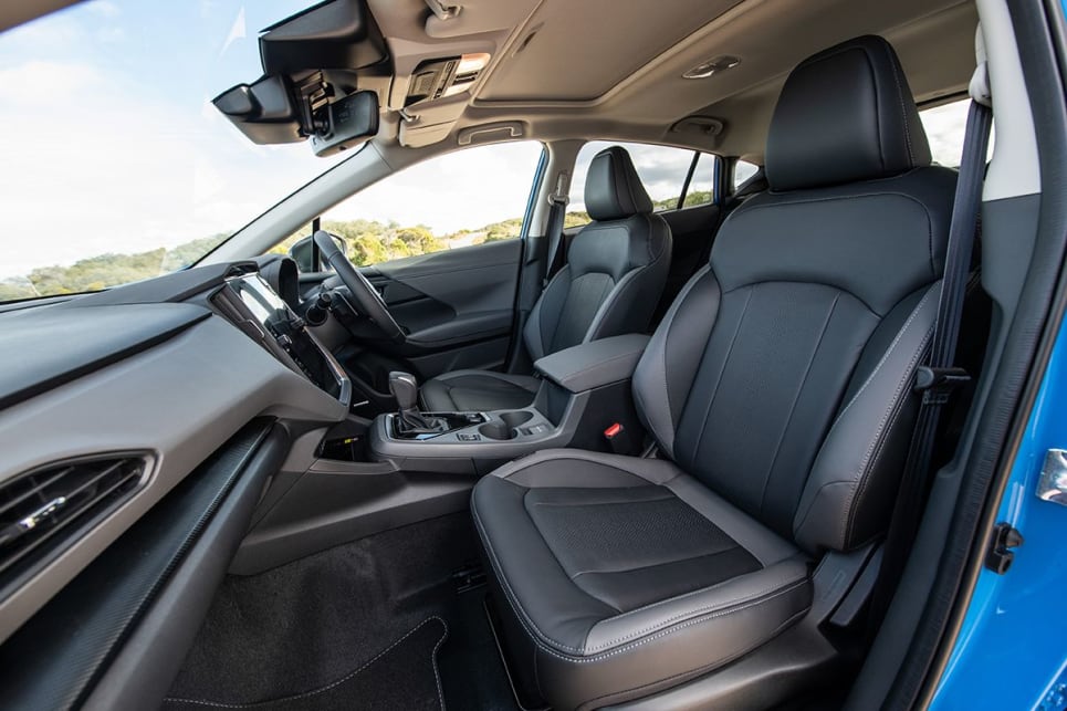 The Crosstrek's seats are supportive and easy to adjust to a comfortable position. (Image: Chris Thompson)