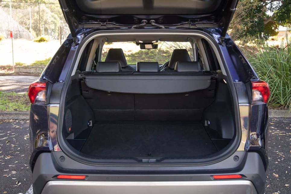 The RAV4 has the largest boot capacity out of our three test vehicles. (Image: Sam Rawlings)