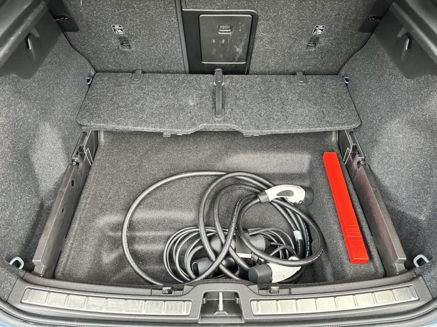 There’s also an underfloor storage area, which is perfect for any charging cables. (image: Justin Hilliard)