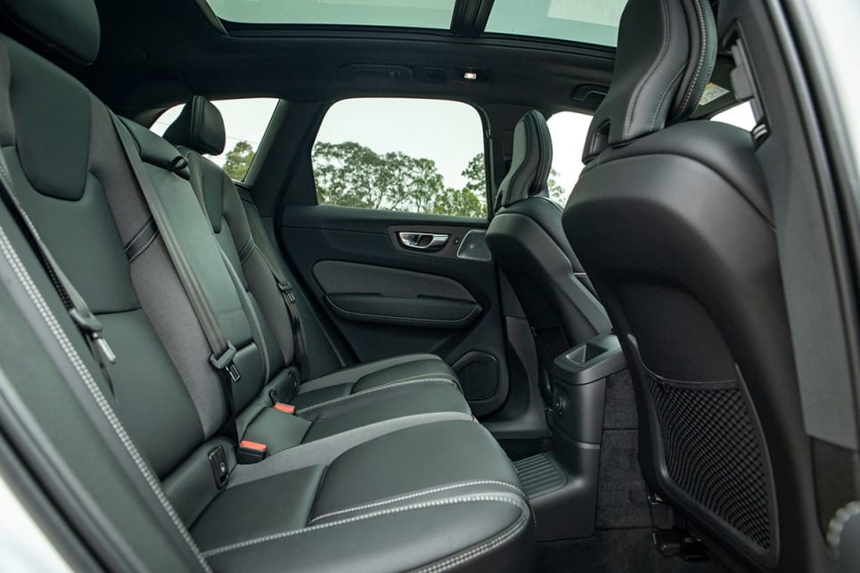 The rear seat offers plenty of knee room and sufficient headroom. (Image: Tom White)