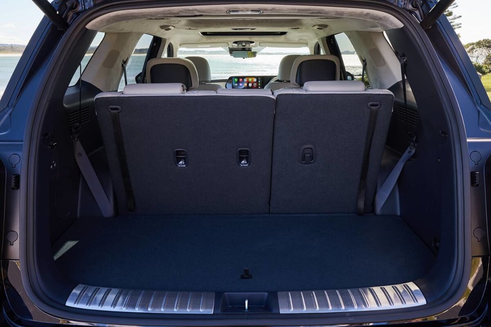 With the third row in play, boot space is rated at 311 litres.