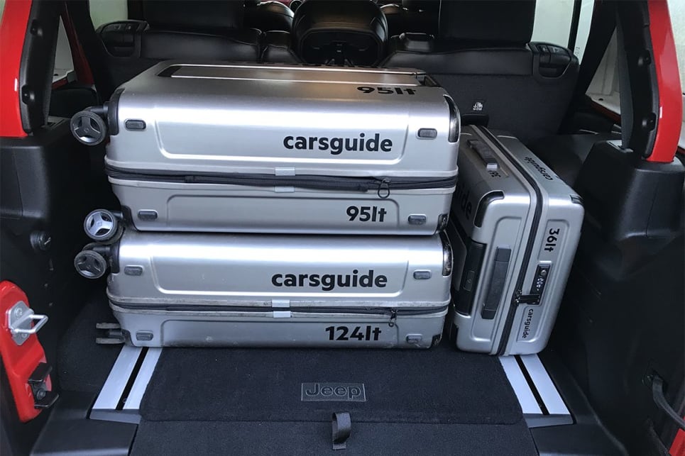 Even with our three piece luggage set, there's plenty of room to spare. (image credit: James Cleary)